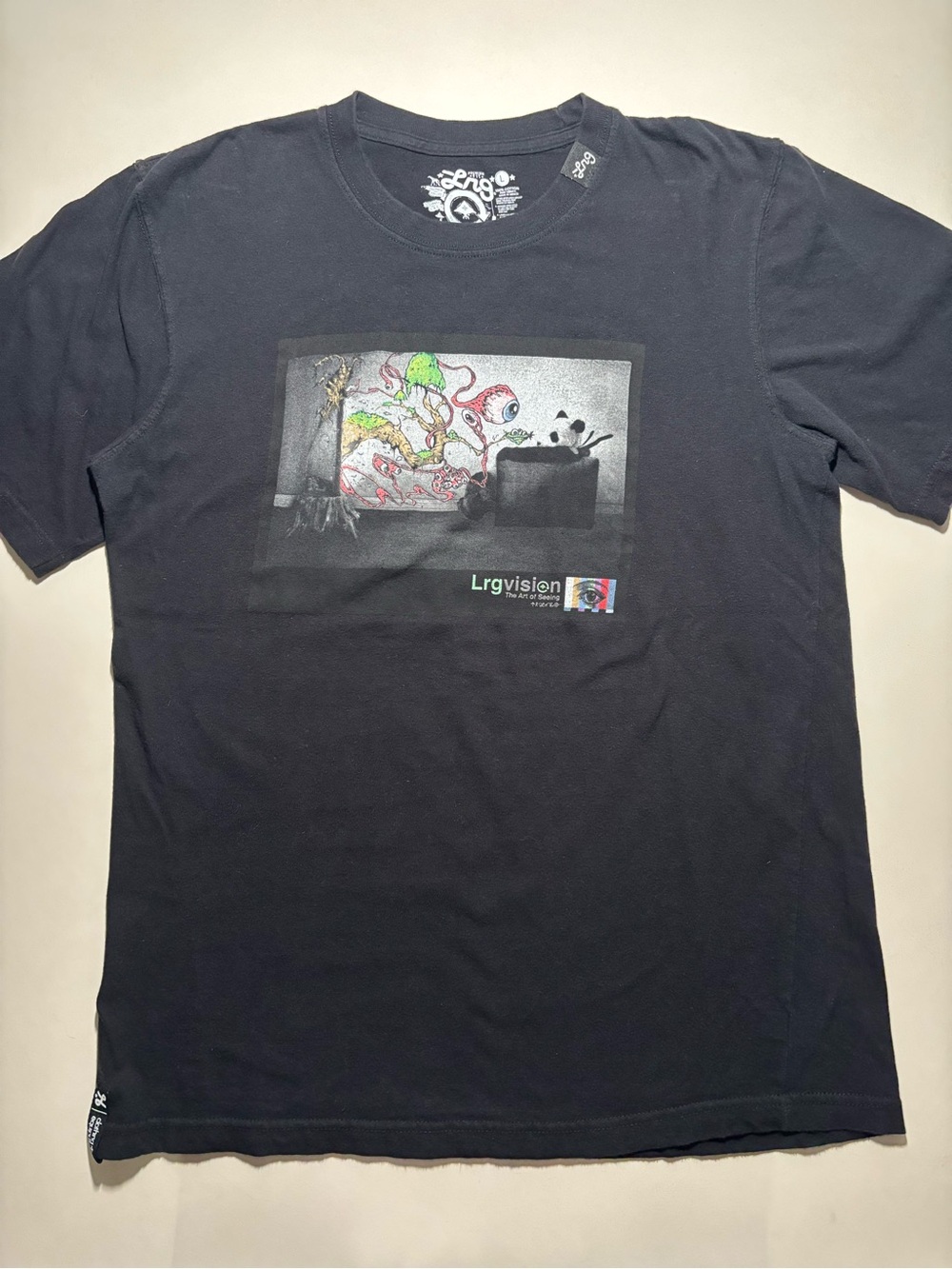 LRG Vision panda Y2K Men's Short Sleeve Shirt terraria gaming style